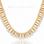 Silk Necklace Set 18ct Gold