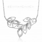 18ct White Gold Necklace Set Cubic Zirconia