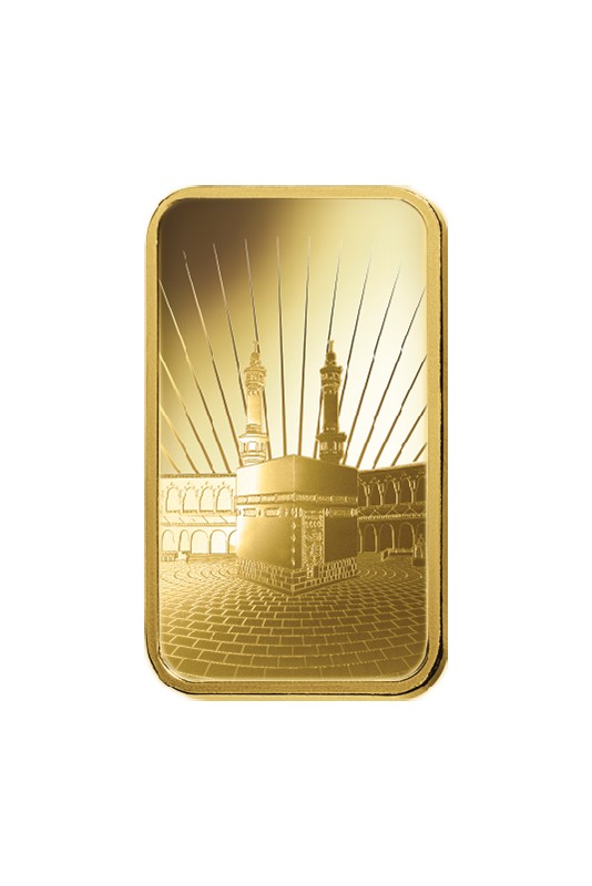 PAMP 5g Religious Ka ´Bah, Mecca Gold Rectangular Ingot