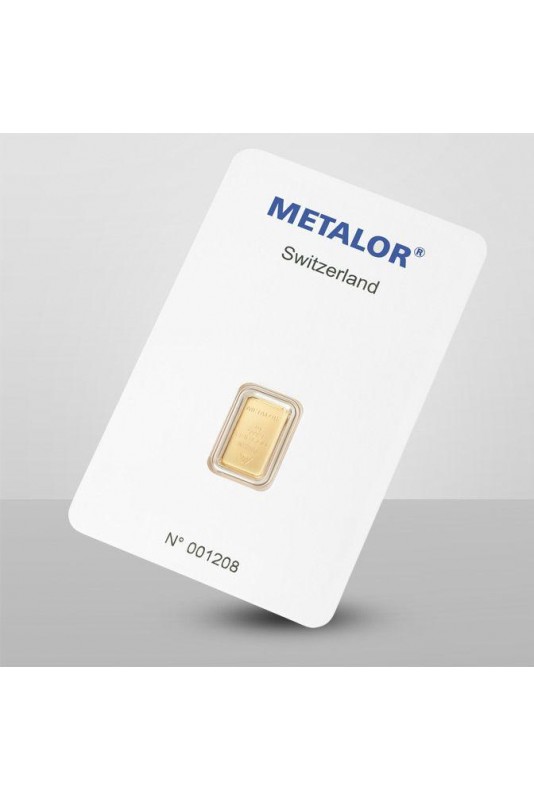 Metalor 1g Minted Gold Bar