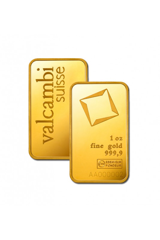 Valcambi 1oz Minted Gold Bar
