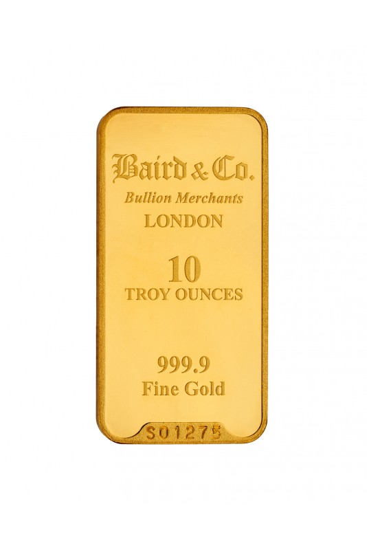 Baird & Co 10oz Gold Minted Bar