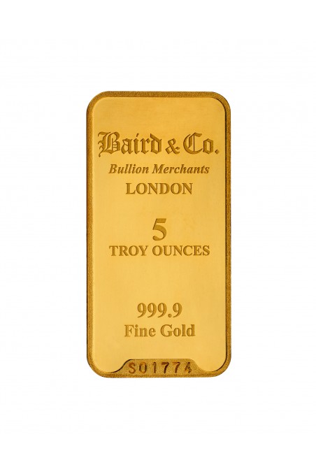 Baird & Co 5oz Gold Minted Bar