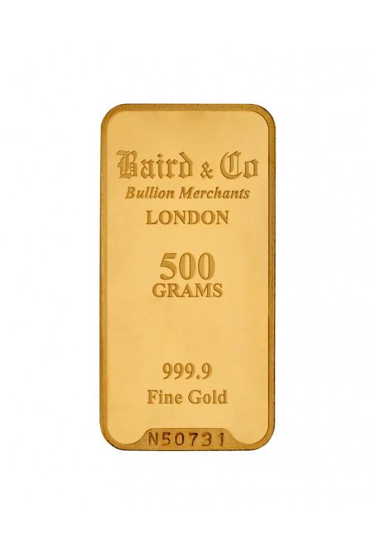 Baird & Co 500g Gold Minted Bar
