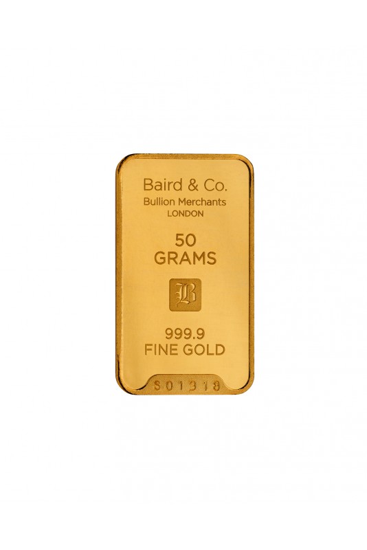 Baird & Co 50g Gold Minted Bar