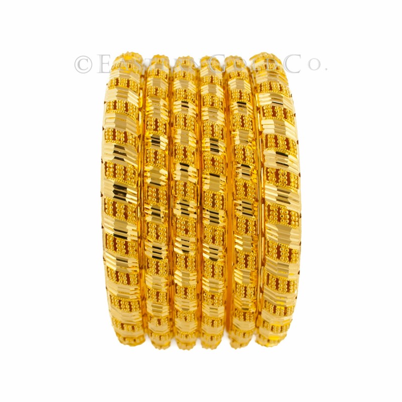 22 Carat Indian Gold Bangle Set 2-6 Solid - Gold Collections