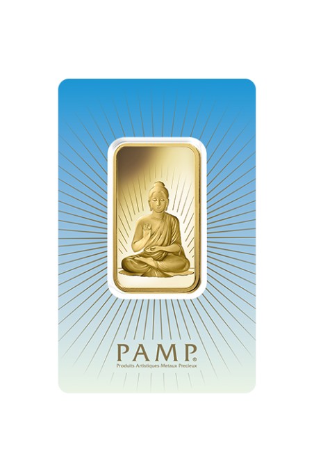 PAMP 1oz Religious Buddha Gold Rectangular Ingot