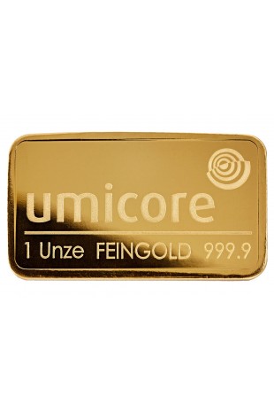 Umicore 1 troz Minted Gold Bar