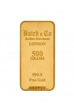 Baird & Co 500g Gold Minted Bar