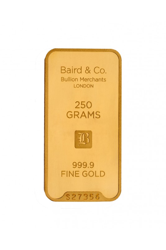 Baird & Co 250g Gold Minted Bar