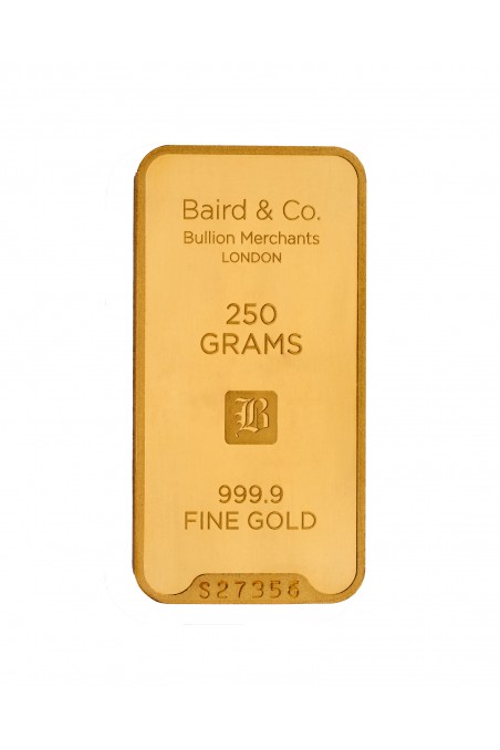 Baird & Co 250g Gold Minted Bar