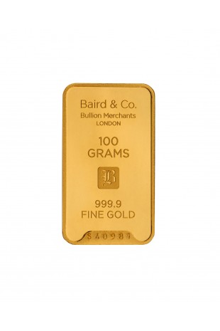 Baird & Co 100g Gold Minted Bar